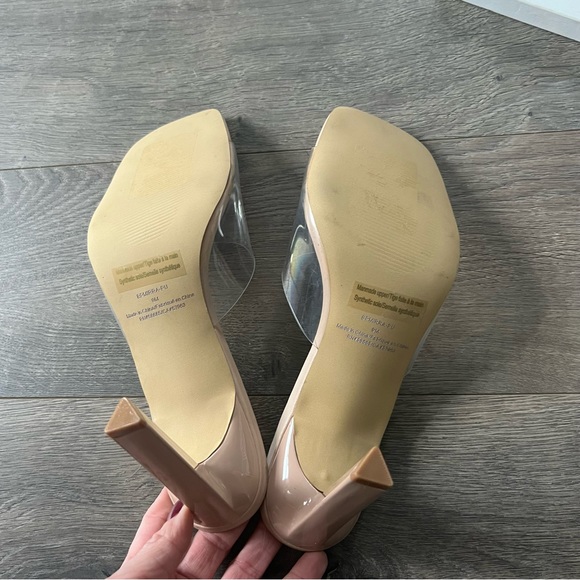 BP Mirra Clear Slide Heel Sandals NWOT - Picture 4 of 6